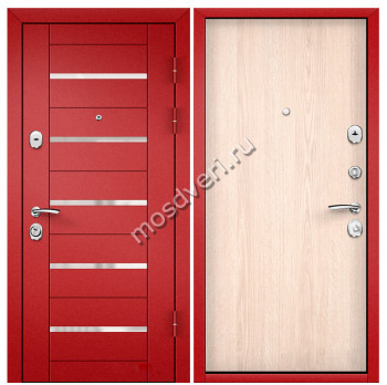 Красная входная дверь в квартиру KVD-27 - купить от производителя Мосдвери Красная входная дверь в квартиру KVD-27